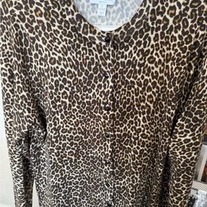 Charter Club Animal Print Cardigan